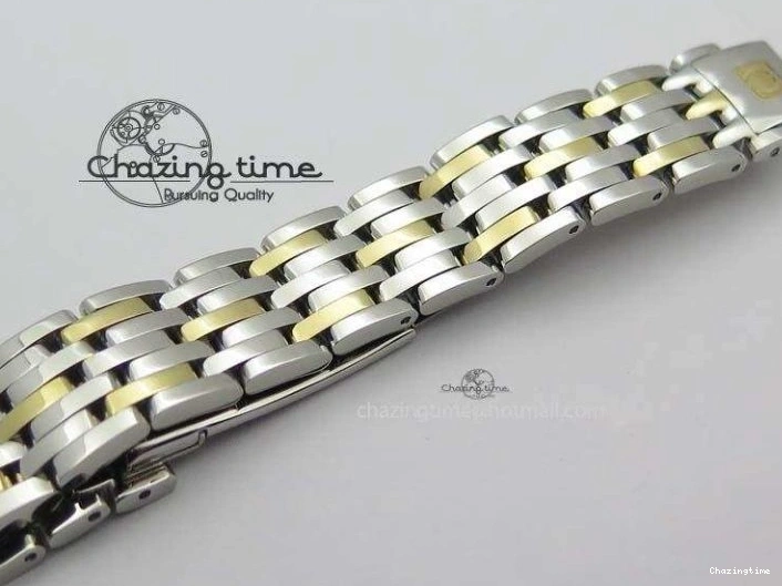 0503 OnTrend De Ville 27mm SS YG Ladies MK 1:1 Best Edition White MOP Dial Diamond Markers On SS Bracelet Ronda Quartz 8187